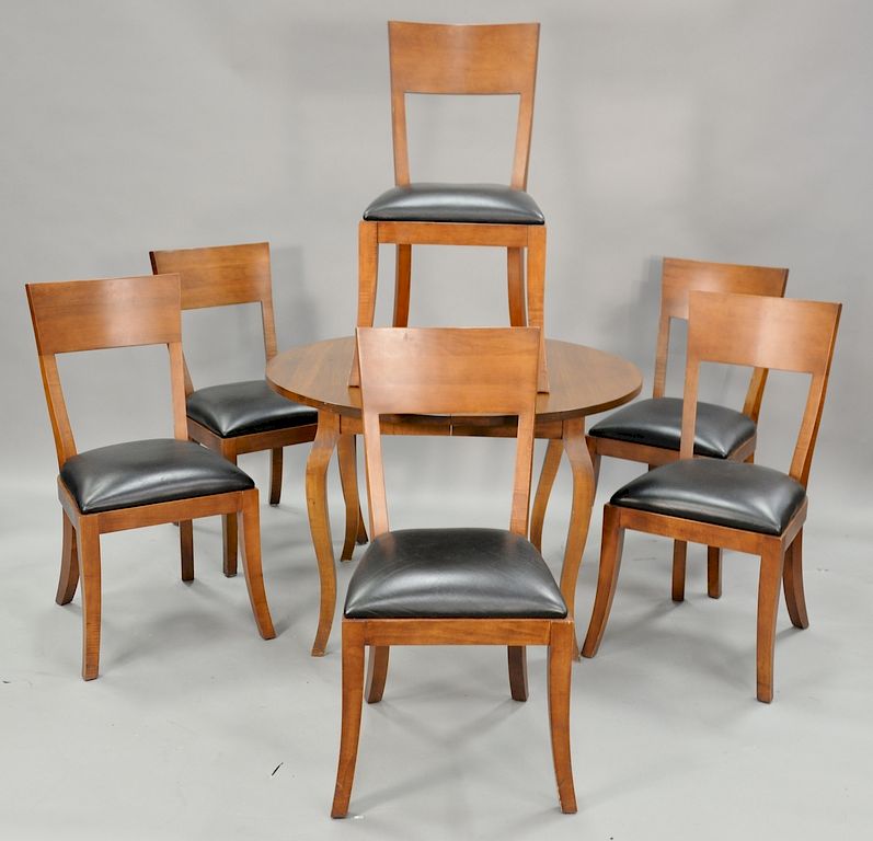 Appraisal: Asher Benjamin seven piece dinette set with table with three