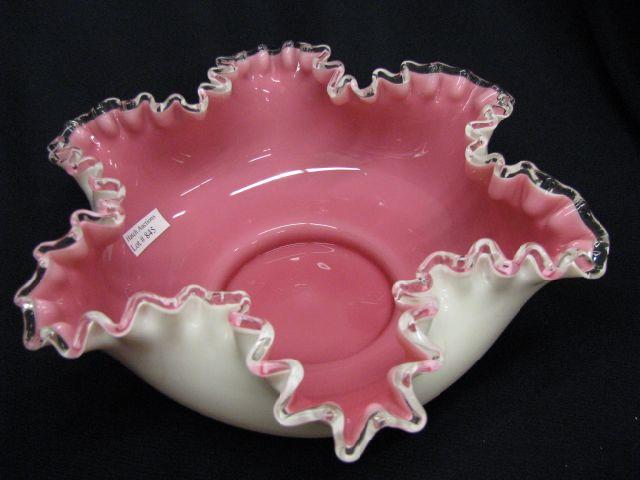 Appraisal: Victorian Art Glass Brides Bowl cranberry cased