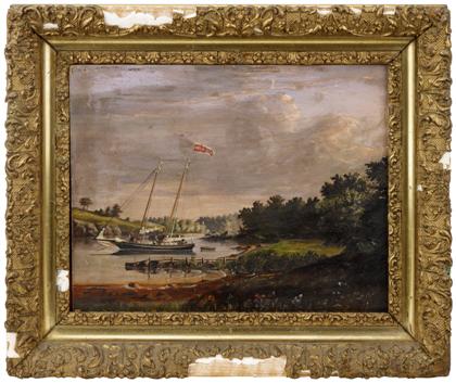 Appraisal: American School th century the boat mercury on a pleasant