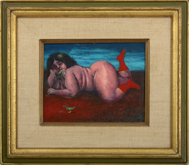 Appraisal: Noel Rockmore American New Orleans - Nude in Red Stockings