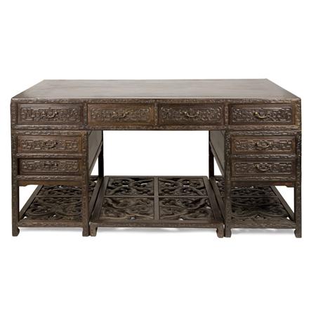 Appraisal: Chinese Hardwood Desk Estimate -