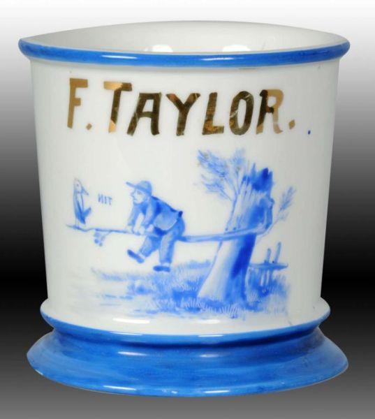 Appraisal: Occupational Shaving Mug- Child Playing F Taylor Description Child playing