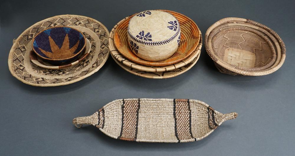 Appraisal: COLLECTION OF WOVEN BASKETSCollection of Woven Baskets