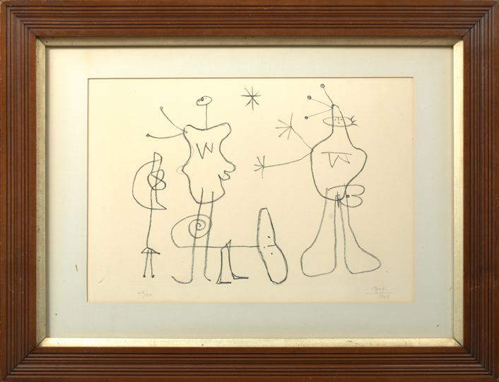 Appraisal: Joan Miro Spanish - Parade lithograph signed and dated in