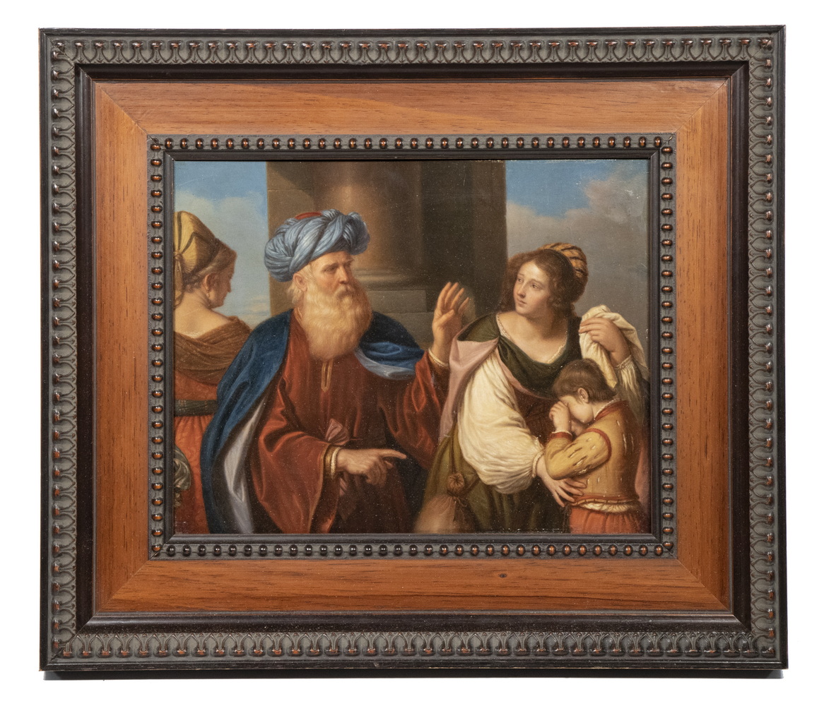 Appraisal: TH C BIBLICAL PAINTING The Banishment of Hagar and Ishmael