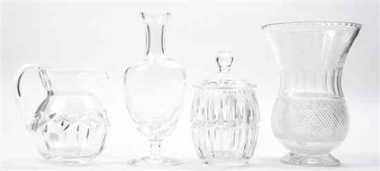 Appraisal: A Collection of Four Cut Glass Table Articles comprising a