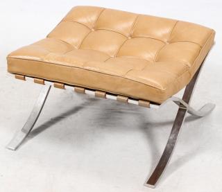 Appraisal: MIES VAN DER ROHE FOR KNOLL BARCELONA STOOL MIES VAN