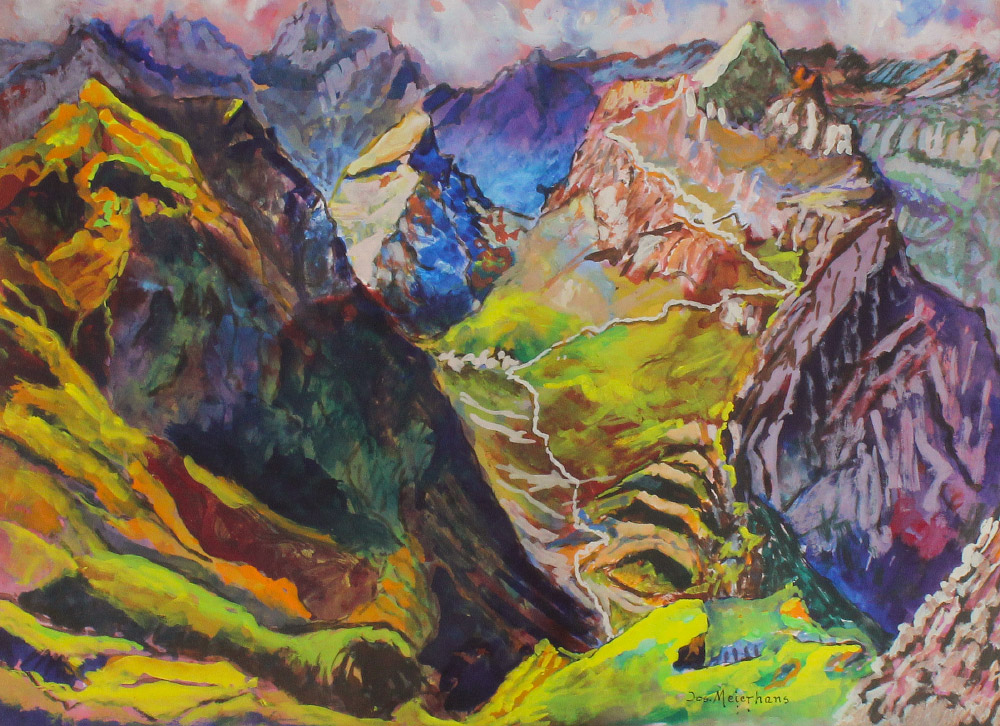 Appraisal: MEIERHANS Joseph Swiss American - ''The Lauterbrunnen Valley '' Watercolor