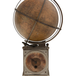 Appraisal: An American Globe Mounted Mantel Clock Late th Early th