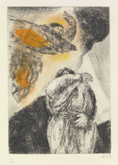 Appraisal: MARC CHAGALL La Vision d' lie Etching and aquatint with