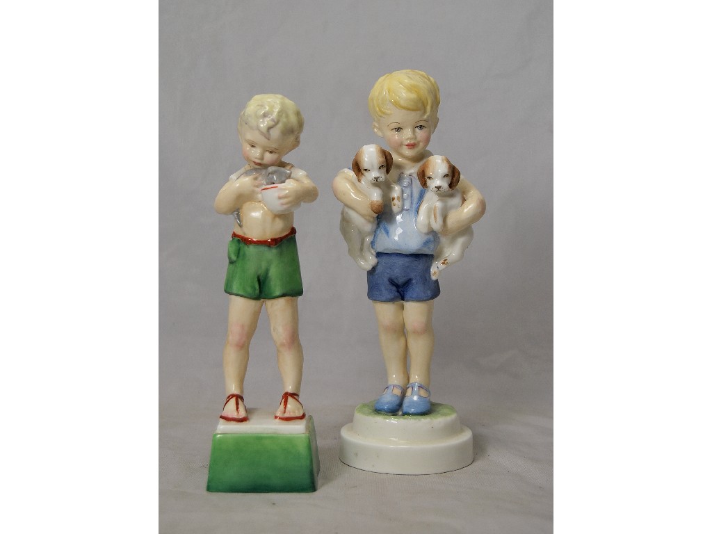 Appraisal: Two Royal Worcester porcelain figures by F G Doughty -