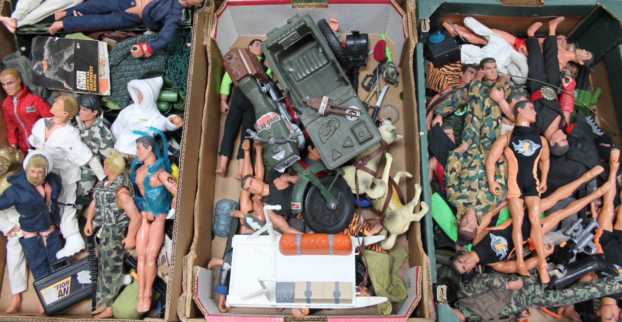 Appraisal: A quantity of Action Man and accessories to include motorbike