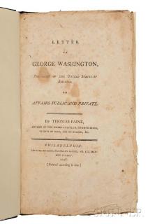 Appraisal: Paine Thomas - Letter to George Washington President of the