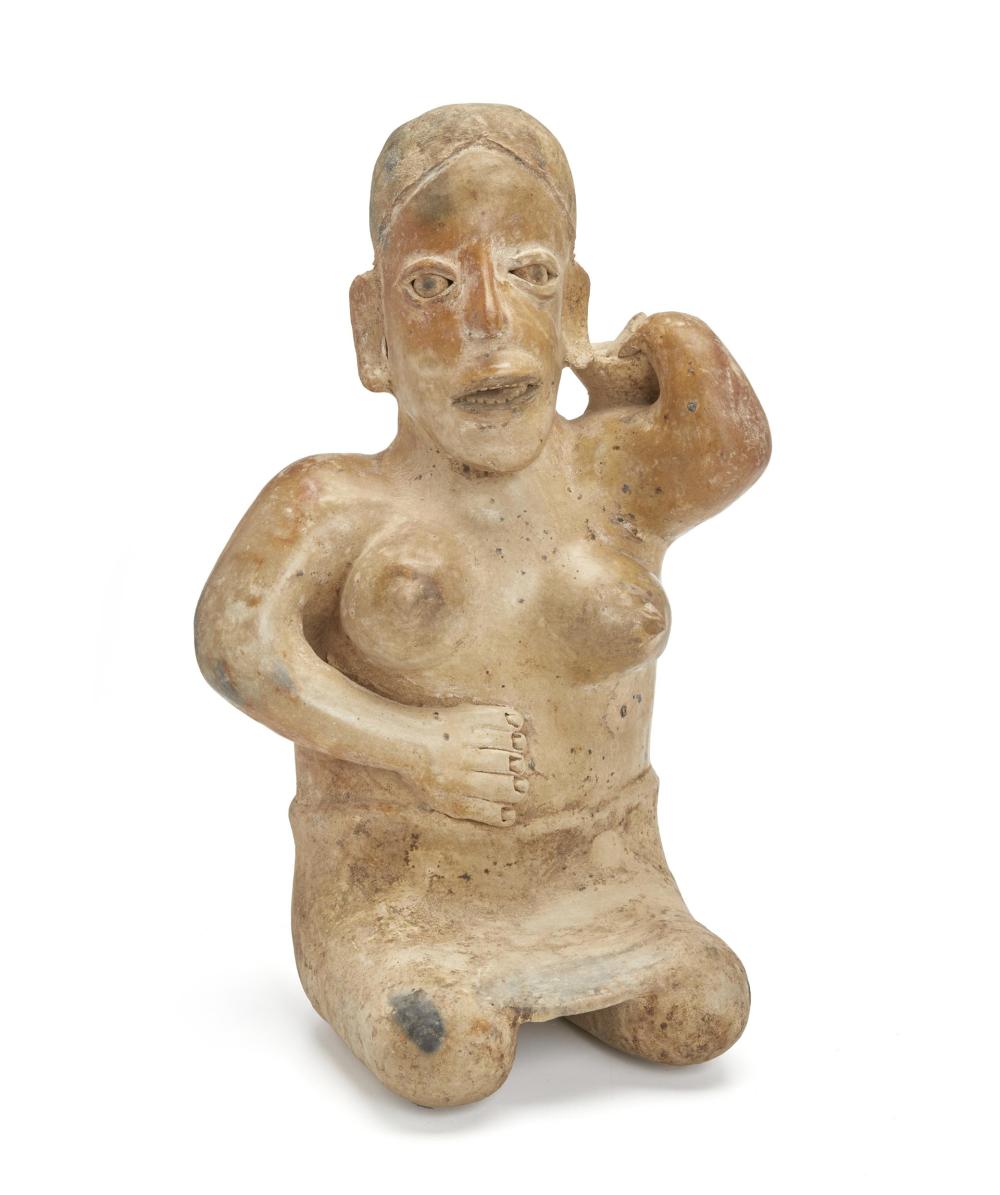 Appraisal: A Pre-Columbian Jalisco seated female Circa BCE- CE Jalisco West