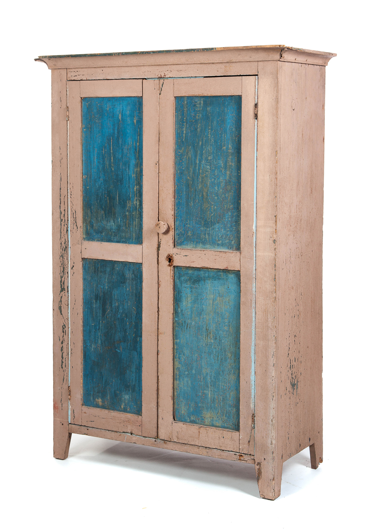 Appraisal: AMERICAN JELLY CUPBOARD Mid th century pine Two doors and