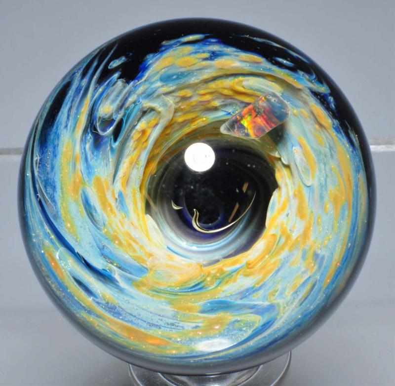 Appraisal: Filip Vogelpohl Marble Description Vortext Earth with opal inside asteroid