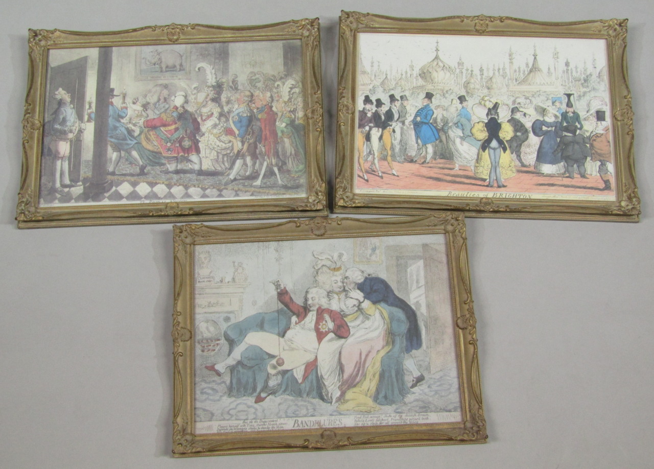 Appraisal: After G Cruikshank Beauties of Brighton another similar and the