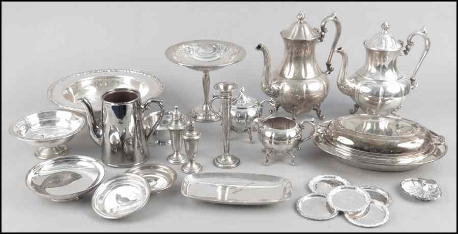 Appraisal: COLLECTION OF SILVER AND SILVERPLATE TABLE ARTICLES Condition No Specific