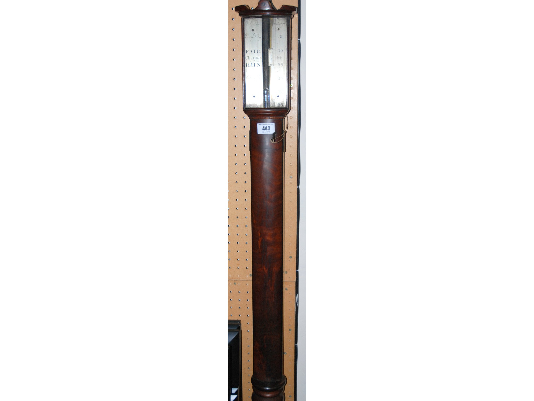 Appraisal: A Victorian mahogany stick barometer by A Adie Edinburgh def