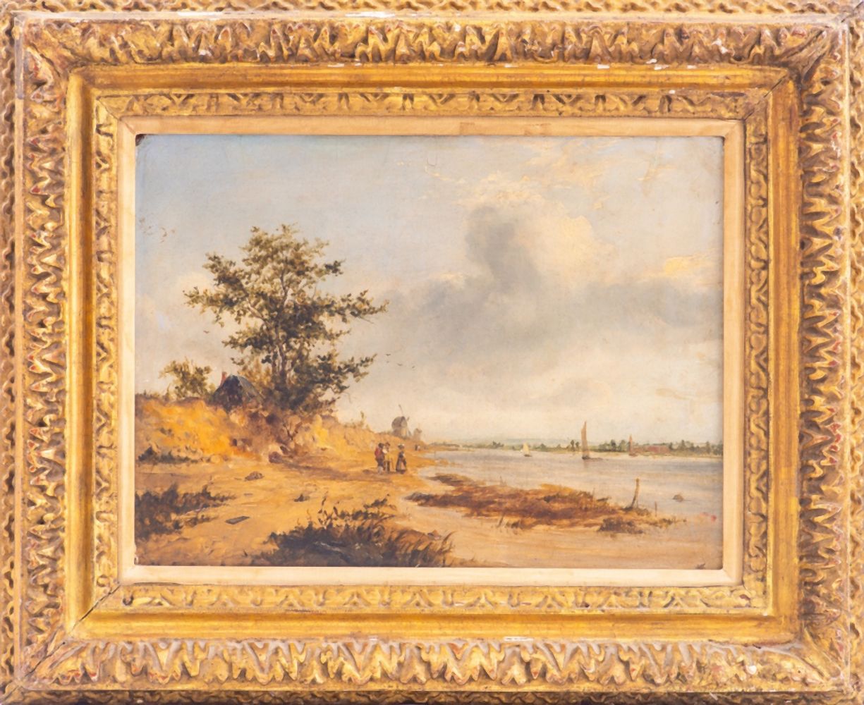 Appraisal: DUTCH LANDSCAPE OIL ON PANEL TH CENTURY Antique Dutch oil