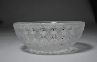 Appraisal: Lalique Nemours Bowl Lalique Nemours bowl etched painted all over