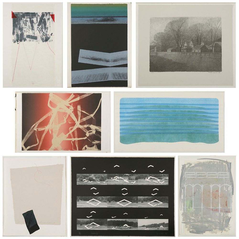 Appraisal: Grp Works from Portfolio Group of seven works from Portfolio