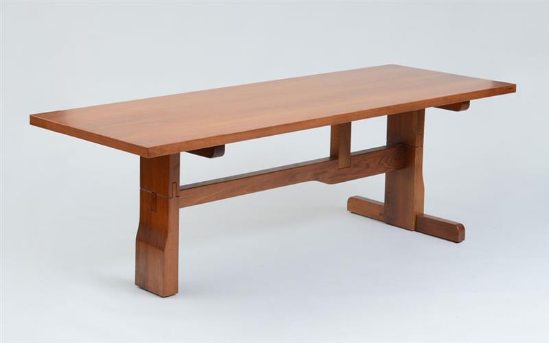 Appraisal: GIOVANNI MICHELUCCI FOR DELECTA ITALY TABLE Walnut and walnut veneer