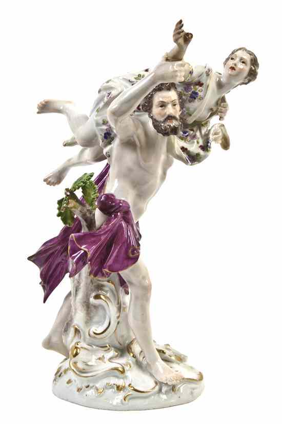 Appraisal: A Meissen Porcelain Mythological Group depicting the rape of Persephone