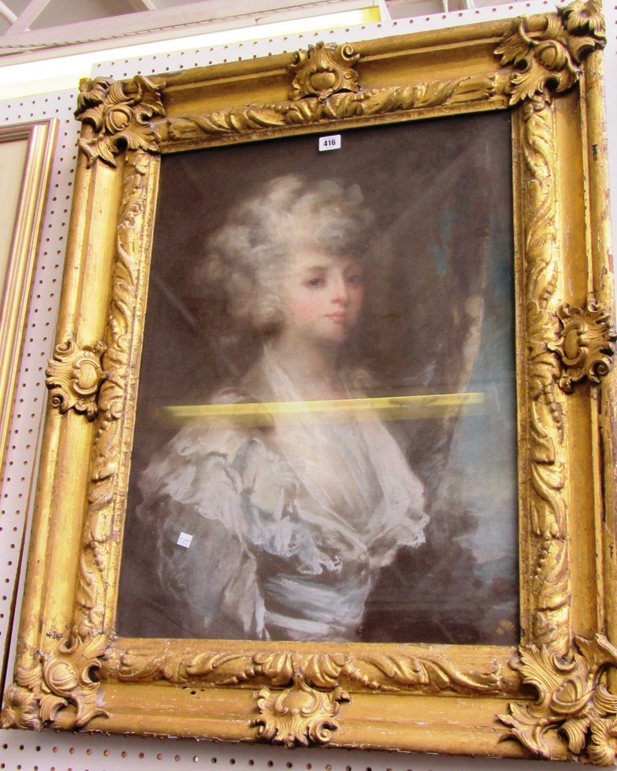 Appraisal: French School th century Portrait of a lady in th