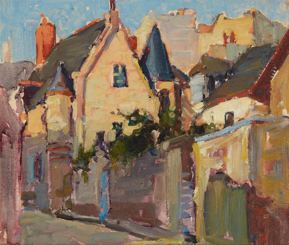 Appraisal: George K Brandriff - Chinon - France Oil on canvas