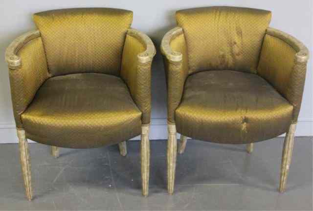 Appraisal: Pair of Modernist Chairs By Larry Laslo ForDirectional Signed on