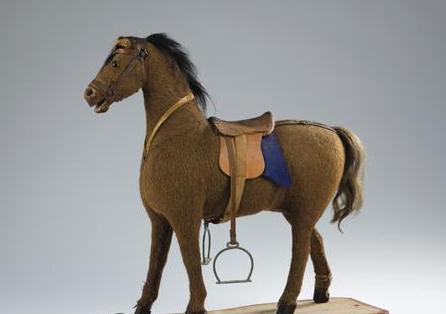 Appraisal: EARLY HORSE PULL TOY PROBABLY GERMAN LATE NINETEENTH CENTURY Covered