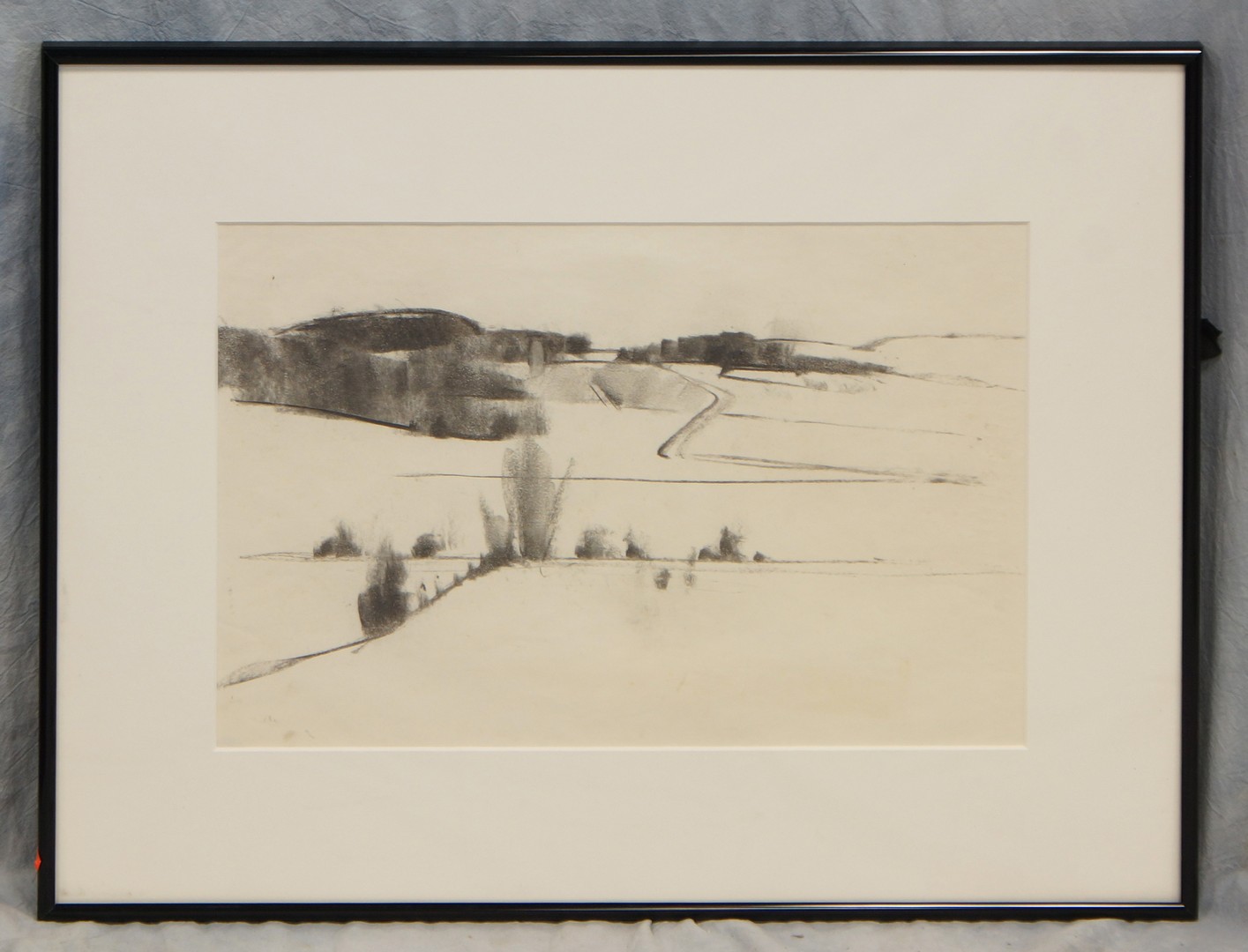 Appraisal: Tom Bostelle American PA - charcoal on paper Landscape x