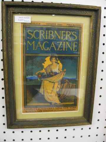 Appraisal: Maxfield Parrish Print lady with fruit Scribner's Magazine complete Oct