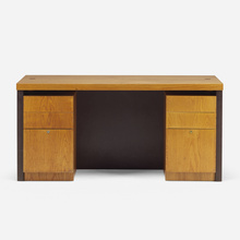 Appraisal: Robert Venturi CUSTOM DESK USA oak lacquered wood h w