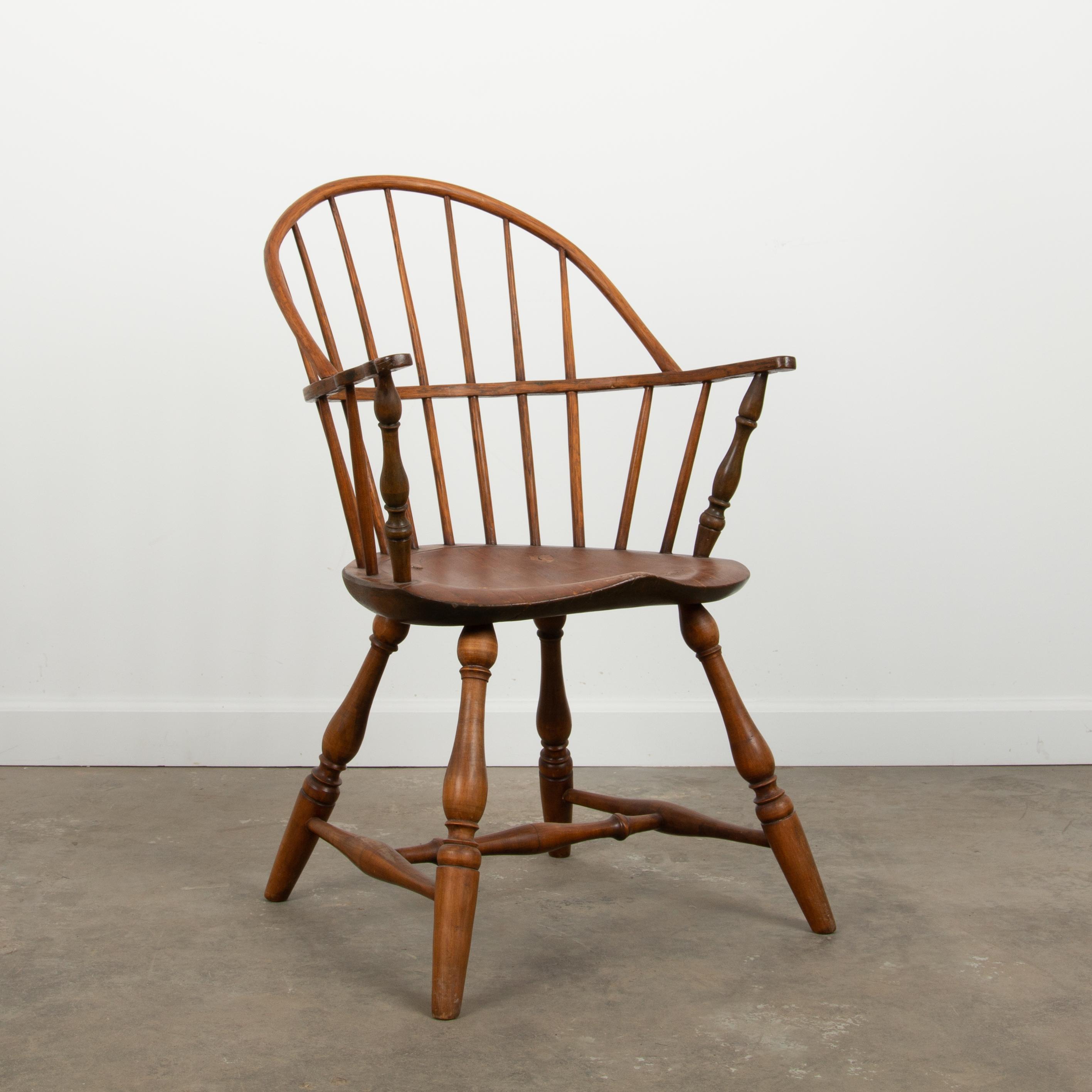 Appraisal: SACK BACK WINDSOR CHAIR TH C A bentwood sack-back Windsor