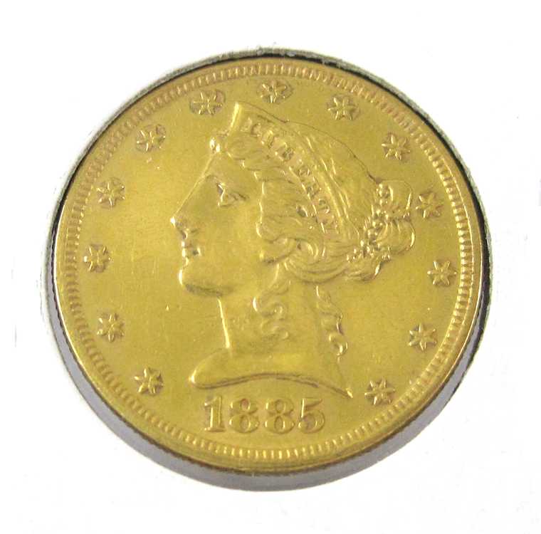 Appraisal: U S FIVE DOLLAR GOLD COIN Liberty head type variety