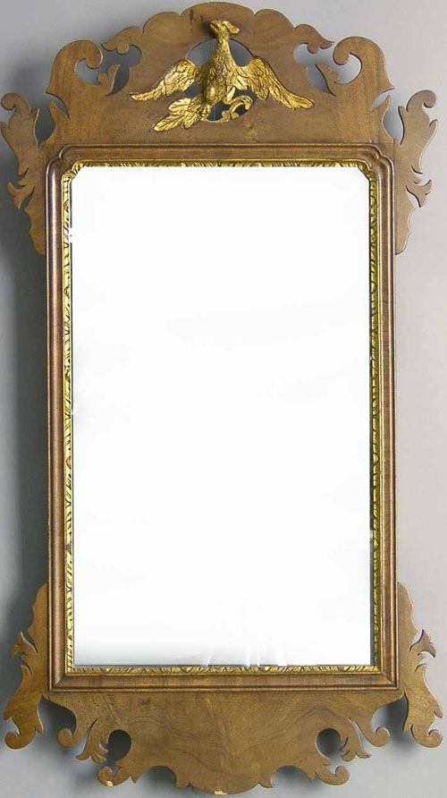 Appraisal: Chippendale style mirror h