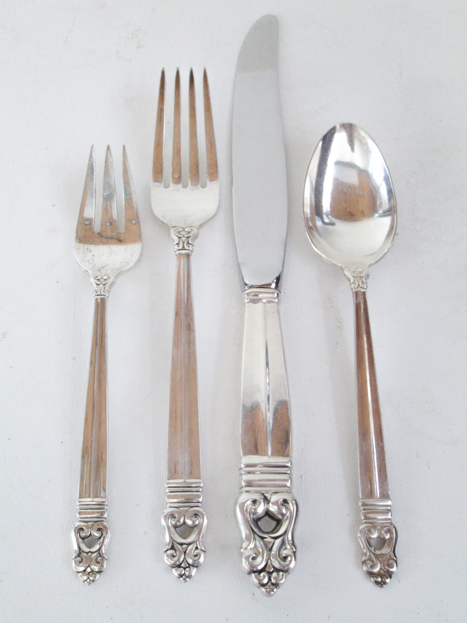 Appraisal: INTERNATIONAL ROYAL DANISH STERLING SILVER FLATWARE SET sixty-eight pieces comprised