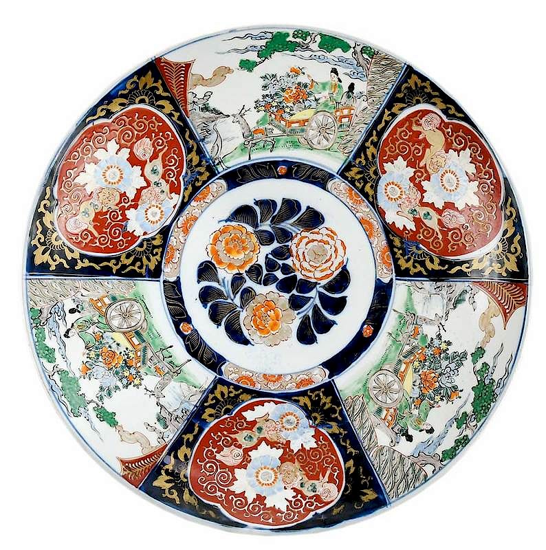 Appraisal: Chinese Imari Porcelain Charger late th early th century enamel