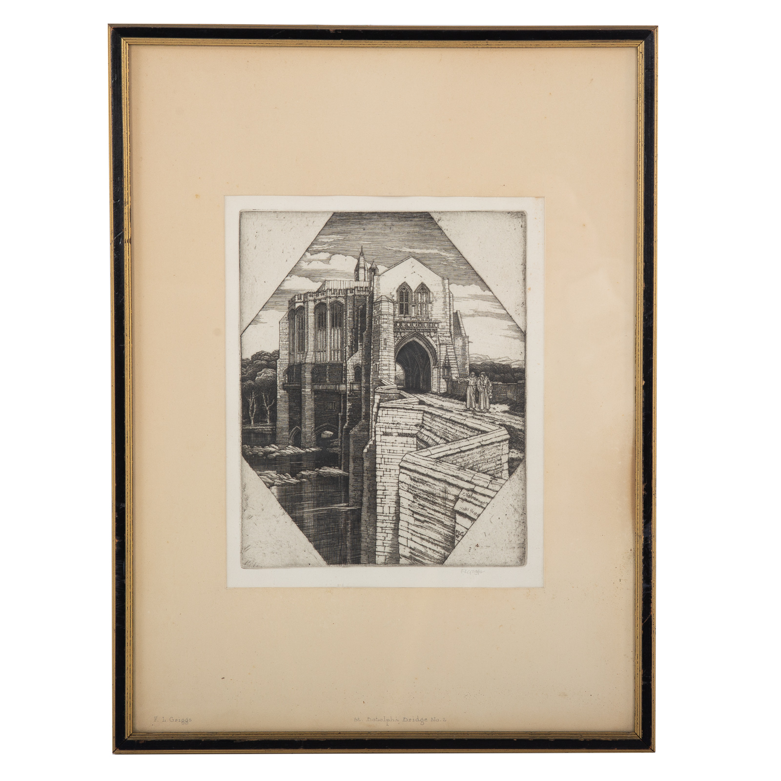 Appraisal: FREDERICK LANDSEER GRIGGS ST BOLTOPH'S BRIDGE NO ENGRAVING British -