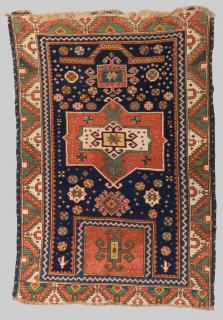 Appraisal: FACHRALO KAZAK PRAYER RUG FACHRALO KAZAK PRAYER RUG Caucasus mid