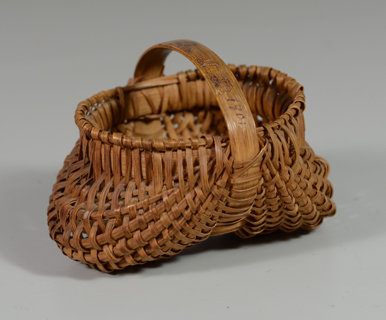 Appraisal: Asbury Park NJ Miniature Buttocks Basket inscribed on handle l