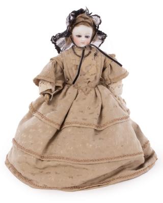 Appraisal: A French pressed bisque head fashionable doll wearing a sequin