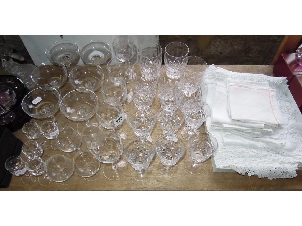 Appraisal: A collection of drinking glasses including examples by Brierly etc