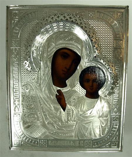 Appraisal: RUSSIAN SCHOOL CIRCA THE KAZANSKAYA MOTHER OF GOD an icon