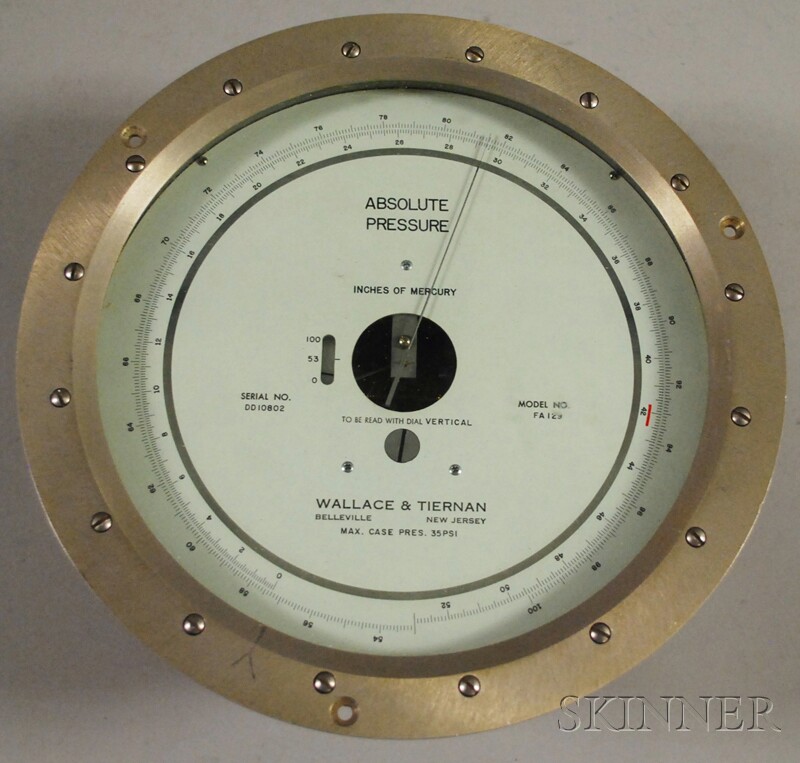 Appraisal: Wallace Tiernan Absolute Pressure Gauge model FA in an iron