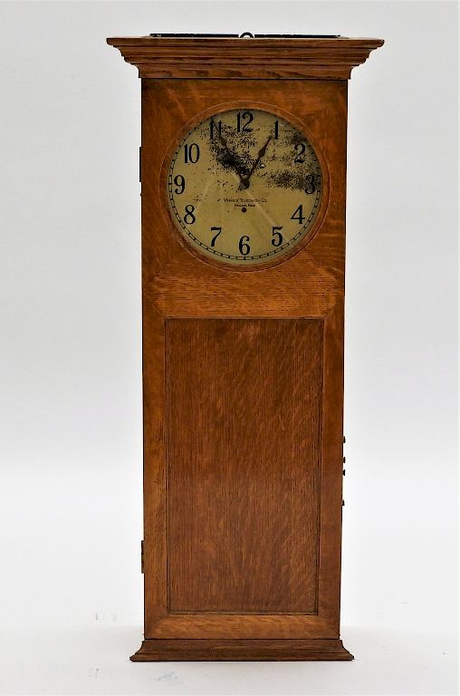 Appraisal: Warren Telechron Oak Regulator Time Clock Ashland Massachusetts Circa Quarter