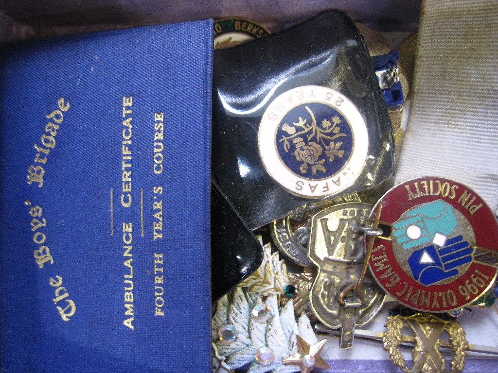 Appraisal: Lot comprising assorted medals and badges and a Boys Brigade