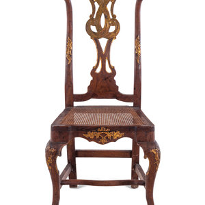 Appraisal: An Italian Painted and Parcel Gilt Side Chair th Century